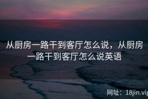 从厨房一路干到客厅怎么说，从厨房一路干到客厅怎么说英语
